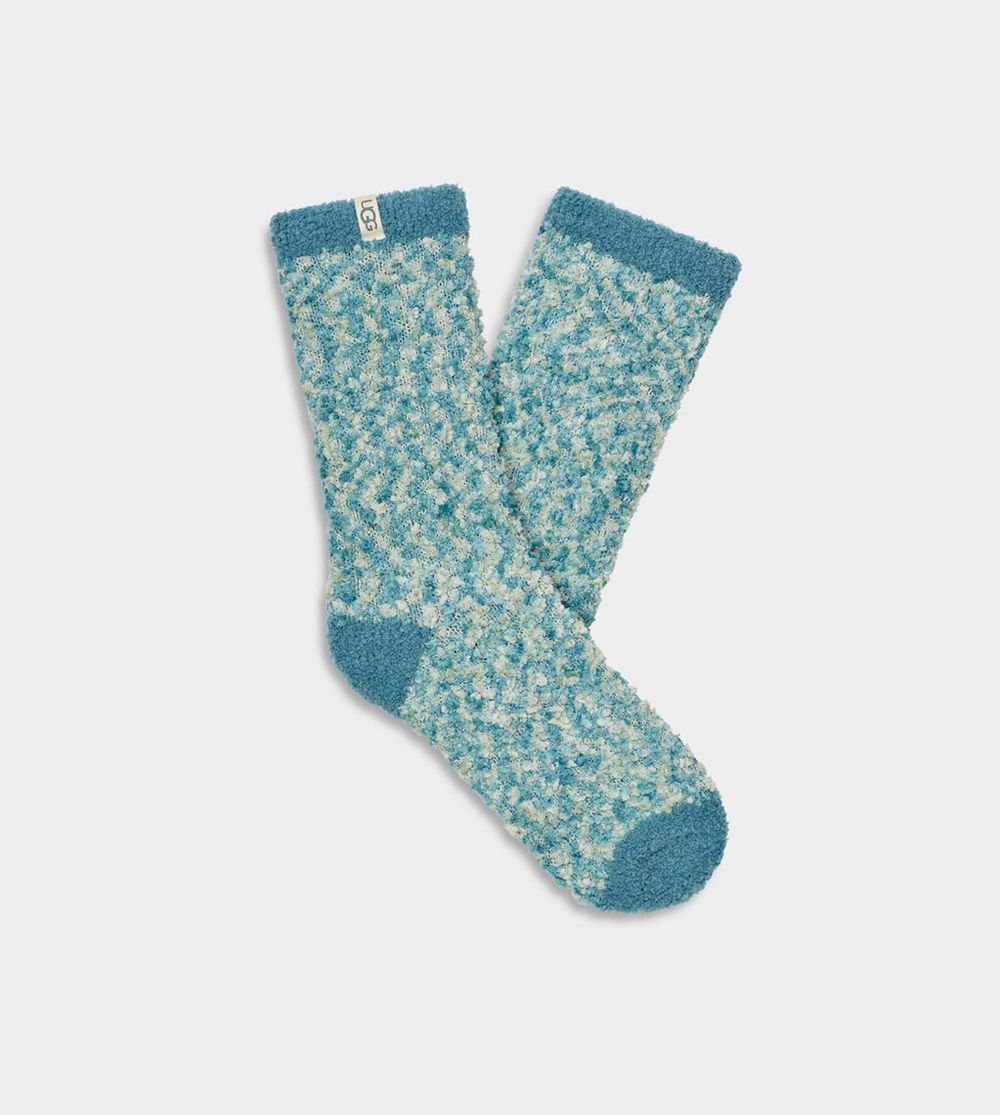 Ugg Cozy Chenille - Womens Socks - Blue - NZ (6029CHPTU)